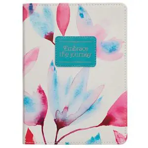 Journal - Faux Leather (Handy Size) - Pink Petals